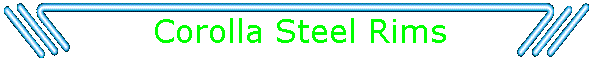Corolla Steel Rims