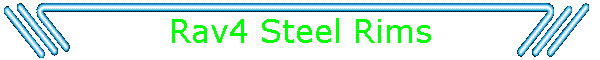 Rav4 Steel Rims