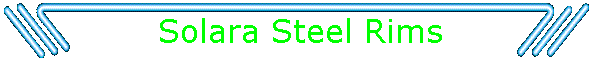 Solara Steel Rims